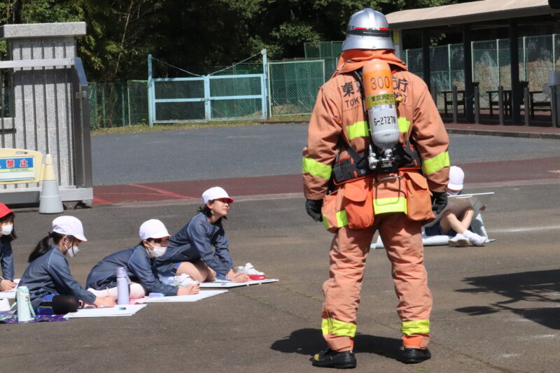 はたらく消防の写生会